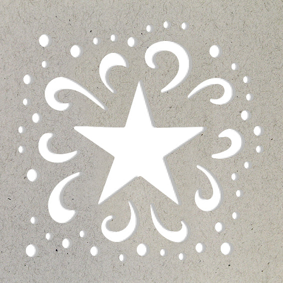 Fliegender Stanzer Stern mit Ornament