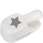 L'Artoz Papier AG Stanzer M Stern est un emporte-pièce blanc pour Basteln, avec une étoile grise sur le dessus - idéal pour découper des formes d'étoiles dans du papier afin de décorer les Karten de manière créative.