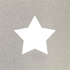 Un Motiv Stern blanc à cinq branches est centré sur un fond texturé gris clair - une inspiration idéale pour les Basteln ou l'utilisation de la perforatrice Artoz Papier AG Stanzer S Stern.