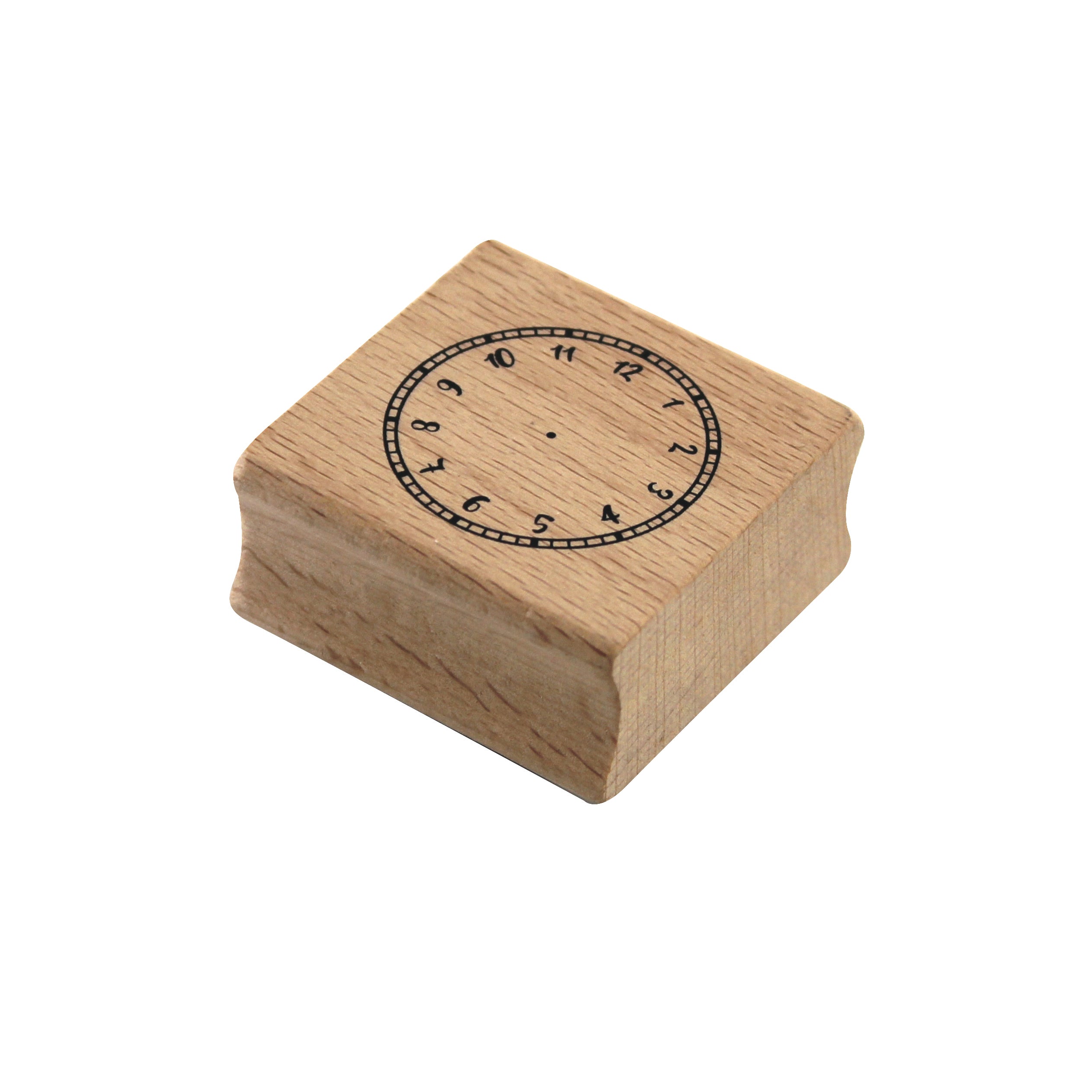 Le Stempel Uhr d'Artoz Papier AG est un petit bloc de bois avec un cadran d'horloge noir (chiffres de 1 à 12, sans aiguilles) - parfait pour le Bastelarbeiten ou pour créer des Einladungskarten uniques.