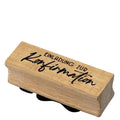 Der Stempel Konfirmation von Artoz Papier AG mit dem Schriftzug "Einladung zur Konfirmation" in Schwarz ist ideal für Bastelarbeiten zur Konfirmation.