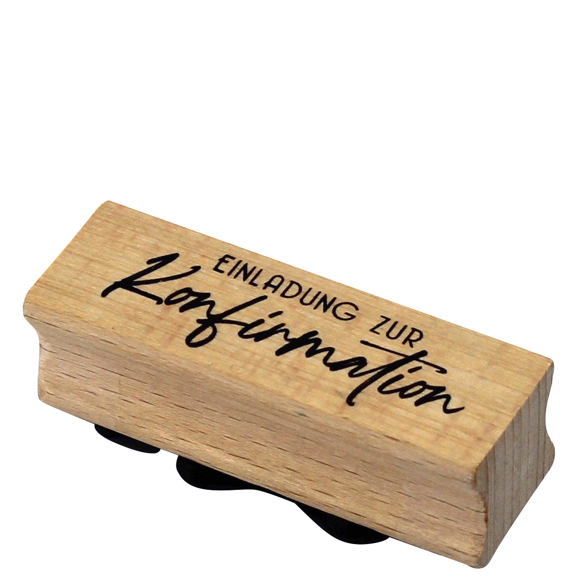 Le sceau de confirmation d'Artoz Papier AG avec la mention "Einladung zur Konfirmation" en noir est idéal pour les travaux de construction visant à la confirmation.