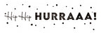 Der Artoz Papier AG Stempel Hip Hip Hurra zeichnet sich durch einen fetten, dekorativen Text mit verstreuten schwarzen Punkten aus - ideal für Bastelarbeiten oder als fröhlicher Akzent auf Einladungskarten, der Ihren kreativen Projekten eine festliche Note verleiht.