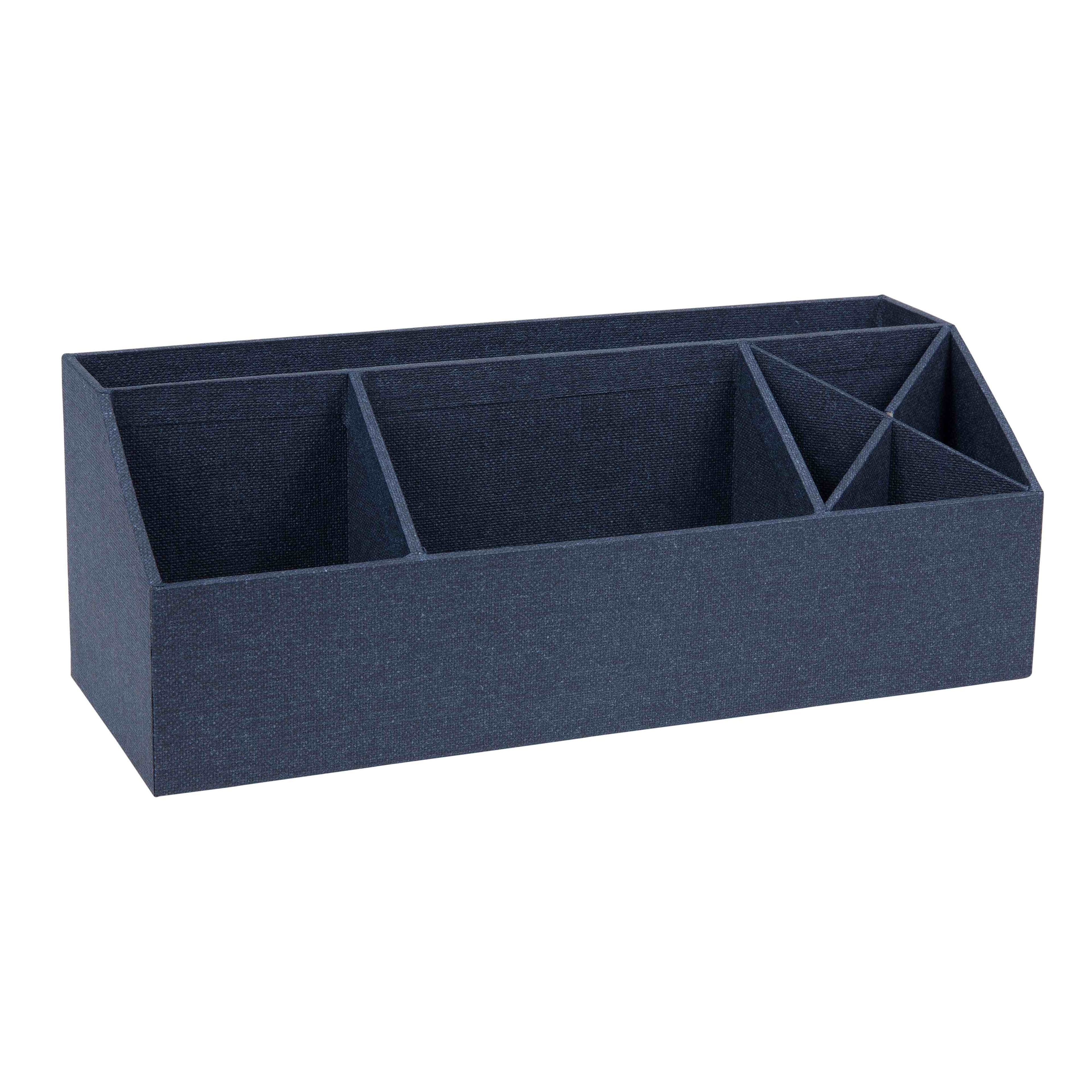 Le Artoz Papier AG Tisch Organisator est un organisateur de bureau rectangulaire bleu foncé en Leinenoptik avec plusieurs compartiments pour les fournitures de bureau - idéal pour hochwertige Qualität Home-Office-Ausstattung.