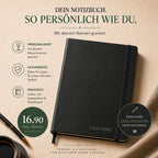 Le carnet de notes A5 d'Artoz Papier AG en noir est gravé à votre nom (16,90 € inkl. Gravur). La mention "NOTEBOOK" figure sur la couverture. Conseil d'expert ! L'étoffe et l'étoffe de coton sont des éléments de décoration à part entière.