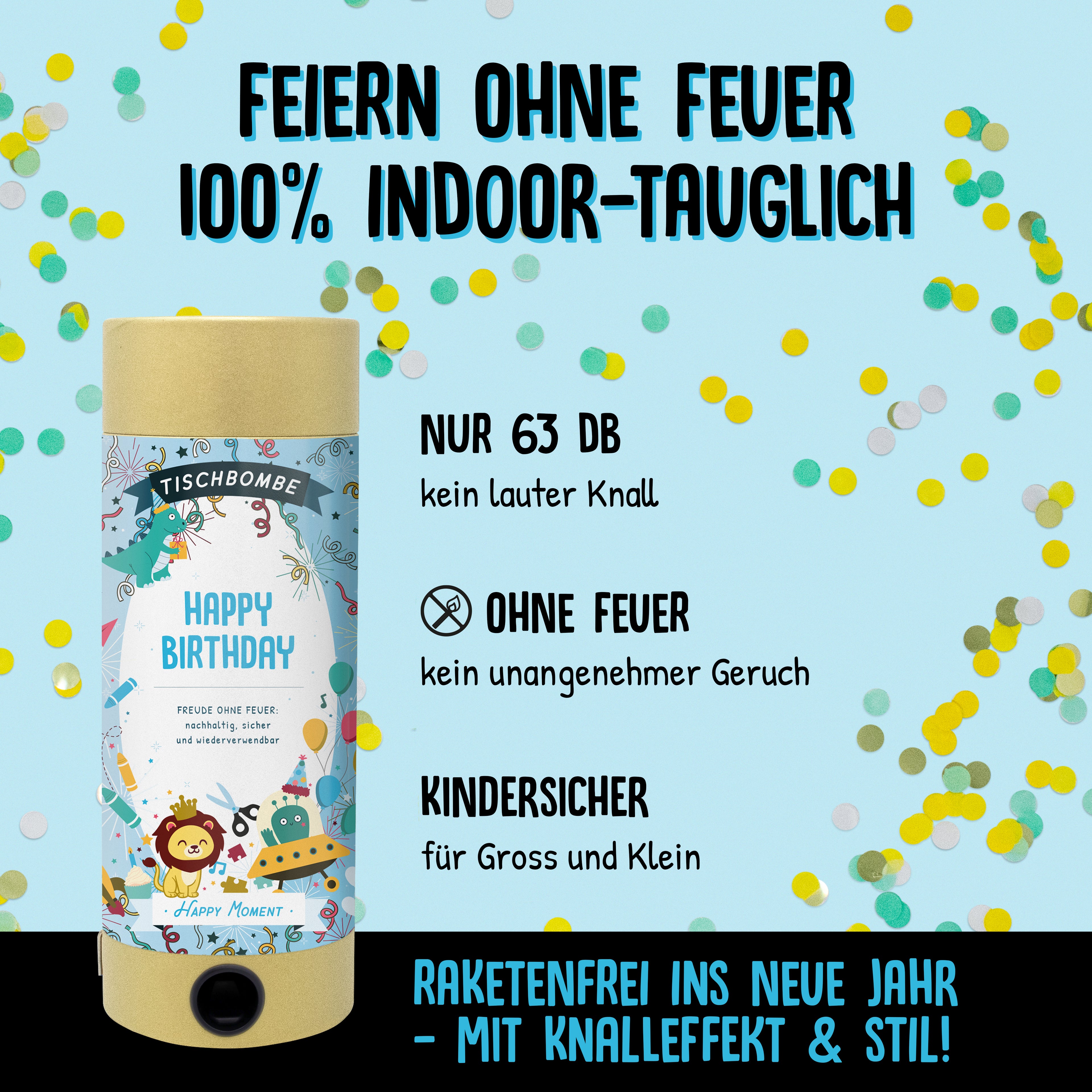 Tischbombe Happy Birthday Boy