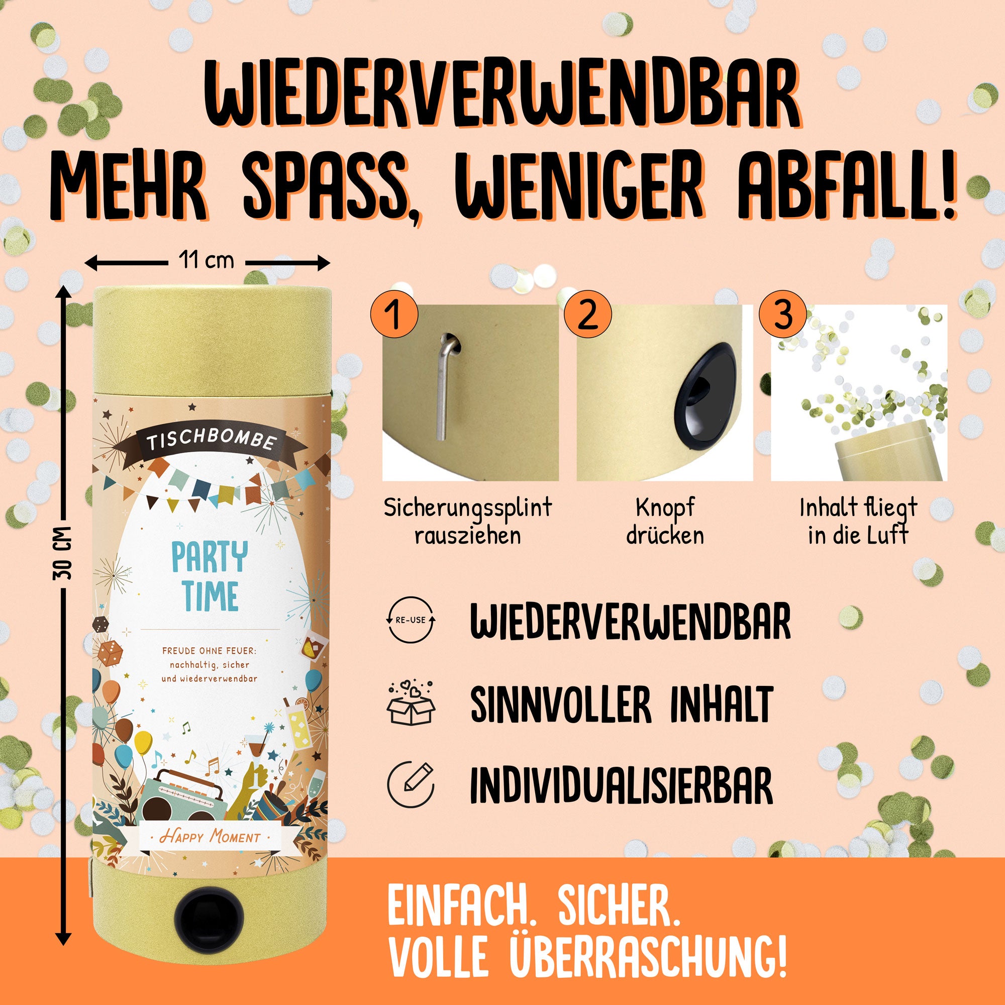 Tischbombe Party Time