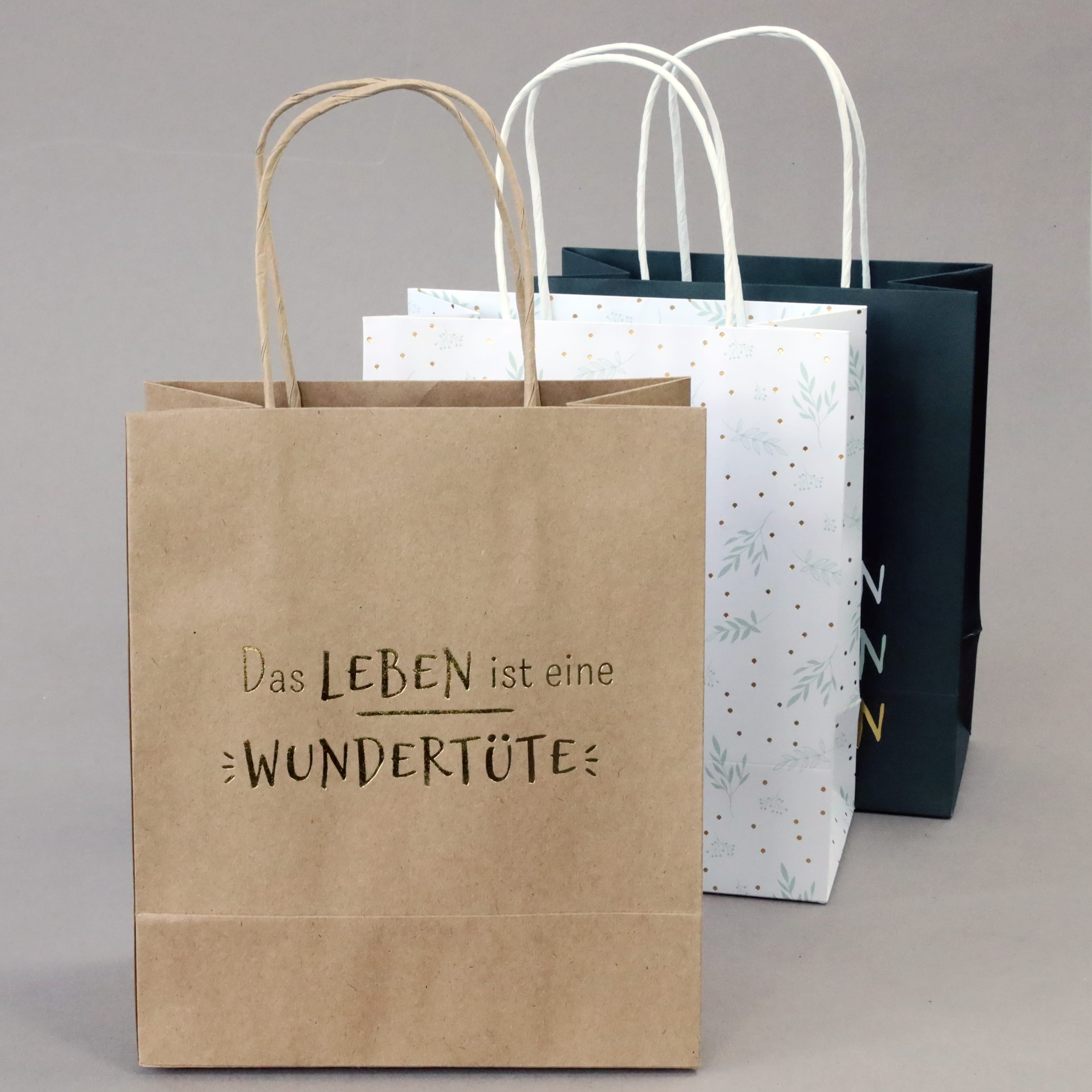 Geschenktaschen-Set "Auspacken - Anschauen - Ausflippen"