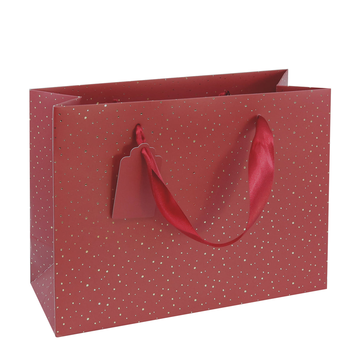 Mais bien sûr ! Voici votre phrase reformulée en utilisant les données produit indiquées : Le sac cadeau « Pure M » d’Artoz Papier AG, dans des tons rouge et or de Noël, séduit par son design festif rouge rehaussé d’élégantes touches dorées, ses poignées en ruban résistantes et son étiquette cadeau vierge déjà fixée – idéale comme sac en papier kraft raffiné ou comme emballage cadeau pratique pour toutes les occasions spéciales. Sur fond blanc, elle apporte une touche d’élégance à vos cadeaux.