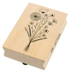 Le Stempel Blumenstrauss d'Artoz Papier AG est un Holzstempel rectangulaire surmonté d'un motif gravé de fleurs et d'herbes - idéal pour donner une touche de charme à vos Bastelarbeiten.