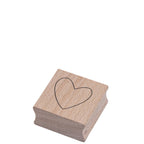 Petit Stempel Herz asymetrisch d'Artoz Papier AG représentant un simple contour de cœur, idéal pour le Bastelarbeiten, sur fond blanc.