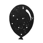L'Artoz Papier AG Stempel Luftballon représente un ballon noir et blanc avec des points blancs et un reflet brillant, idéal comme motif pour Bastelarbeiten ou à utiliser avec un Holzstempel sur des fonds unis.