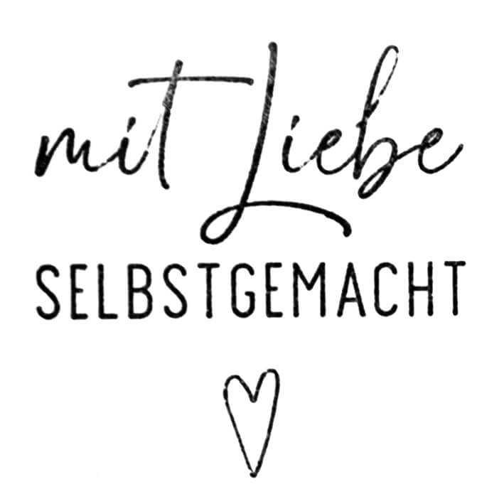 Stempel "mit Liebe selbstgemacht"