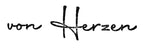 Der Stempel "von Herzen" der Artoz Papier AG ist in schwarzer Schreibschrift mit grossem, stilisiertem H gestaltet - ideal für Bastelarbeiten oder um handwerkliche Akzente mit Herz zu setzen.