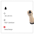 Wir stellen Ihnen den „Stempel Tannenbaum klein“ von Artoz Papier AG vor – einen hochwertigen Stempel aus FSC®-zertifiziertem Stempel-Holz mit einem bezaubernden Tannenbaum-Motiv, einer Stempelgröße von 20 × 20 mm und dem „Swiss Design“-Label, der sich ideal für all Ihre DIY-Bastelprojekte eignet.