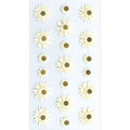 L'autocollant 3D "Blume creme" d'Artoz Papier AG Artoz présente 24 petites fleurs de couleur crème avec un centre jaune, soigneusement disposées. Il est idéal pour ajouter le charme du design suisse aux travaux manuels ou comme autocollants décoratifs délicats.