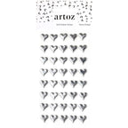 L'Artoz Strass Sticker Herz d'Artoz Papier AG est une feuille d'autocollants en forme de cœur argenté, doux et brillant, avec un emballage décoratif et la marque Schweizer Design.