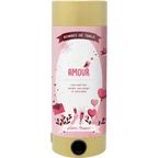 Le "Tischbombe ohne Feuer - Liebe" d'Artoz Papier AG est un produit de qualité, à l'épreuve du temps, zylindrisch et rose-or avec une impression "AMOUR", un bord, un rabat et un texte en français pour une ambiance romantique.