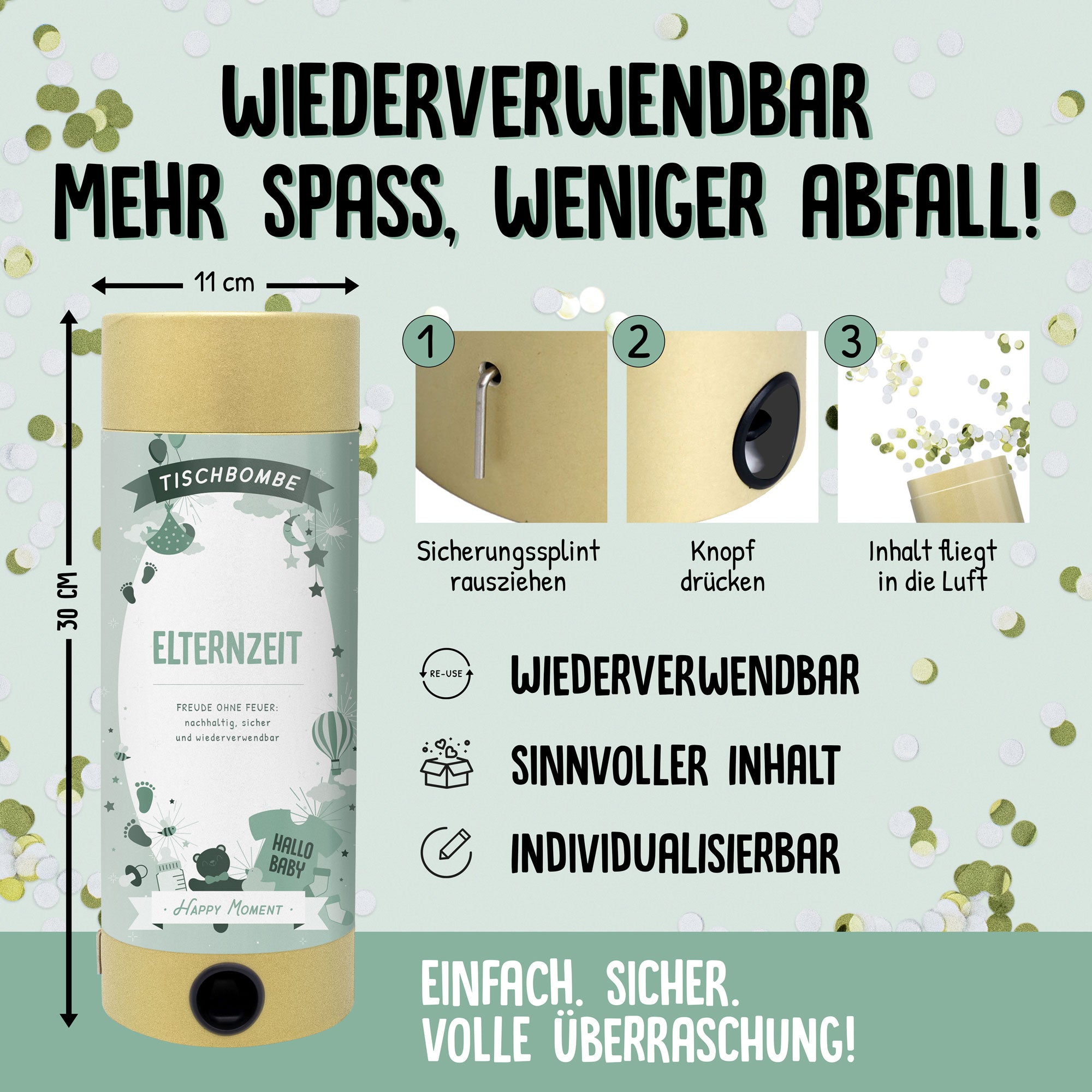 Tischbombe Elternzeit