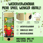 L'Artoz Papier AG "Tischbombe ohne Feuer - Fussball WM Team Schweiz" est un tube de fête réutilisable avec un design de football suisse ; il suffit de retirer la goupille et d'appuyer sur le bouton. Idéal comme Partydeko ou Tischbombe nachhaltige, il est personnalisable et sûr - pas besoin de feu.