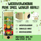 L'Artoz Papier AG Tischbombe ohne Feuer - Fussball WM Team Deutschland présente des motifs de football et d'Allemagne. Ce popper réutilisable et personnalisable offre un plaisir écologique, sans fusée, et soutient fièrement l'équipe d'Allemagne avec un style durable.